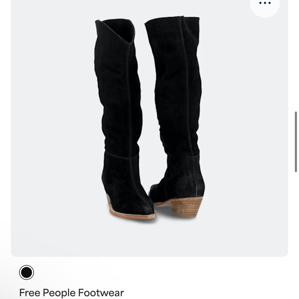 Black Suede Free People Low Sway NEW